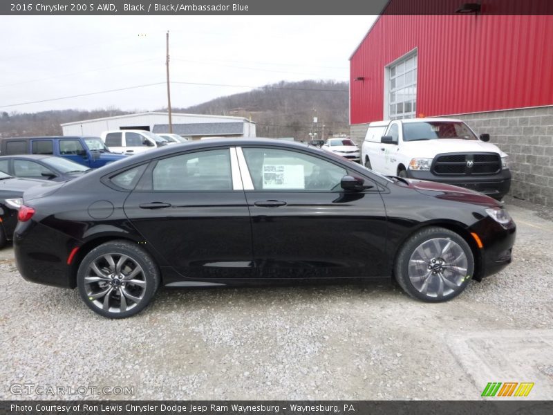 Black / Black/Ambassador Blue 2016 Chrysler 200 S AWD