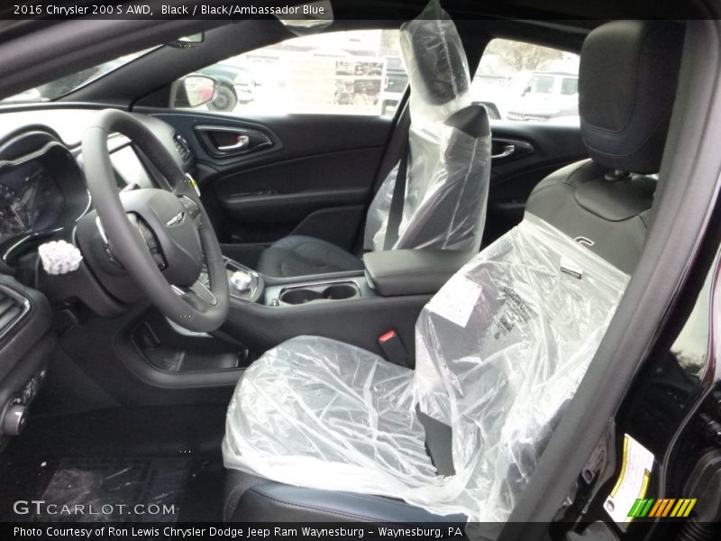 Black / Black/Ambassador Blue 2016 Chrysler 200 S AWD