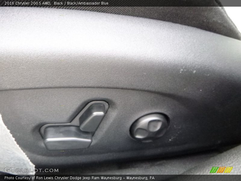 Black / Black/Ambassador Blue 2016 Chrysler 200 S AWD