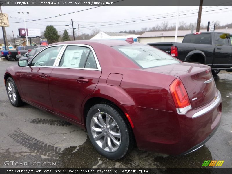 Velvet Red Pearl / Black/Linen 2016 Chrysler 300 Limited AWD