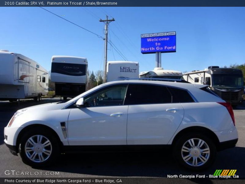 Platinum Ice Tricoat / Shale/Brownstone 2010 Cadillac SRX V6