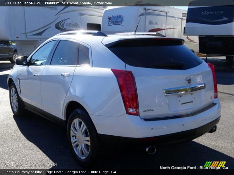 Platinum Ice Tricoat / Shale/Brownstone 2010 Cadillac SRX V6