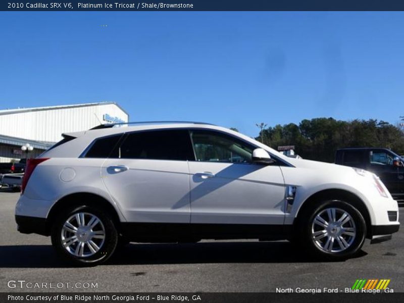 Platinum Ice Tricoat / Shale/Brownstone 2010 Cadillac SRX V6