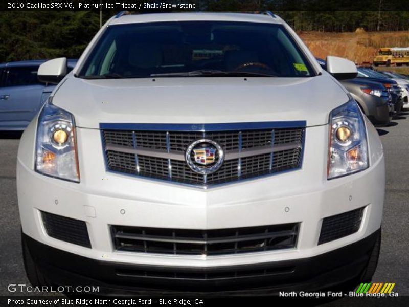 Platinum Ice Tricoat / Shale/Brownstone 2010 Cadillac SRX V6