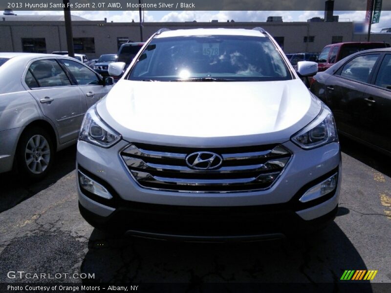 Moonstone Silver / Black 2013 Hyundai Santa Fe Sport 2.0T AWD