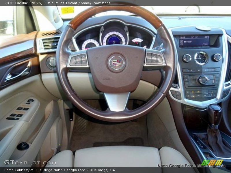 Platinum Ice Tricoat / Shale/Brownstone 2010 Cadillac SRX V6