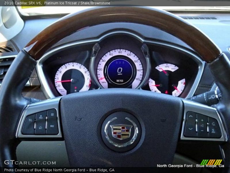Platinum Ice Tricoat / Shale/Brownstone 2010 Cadillac SRX V6