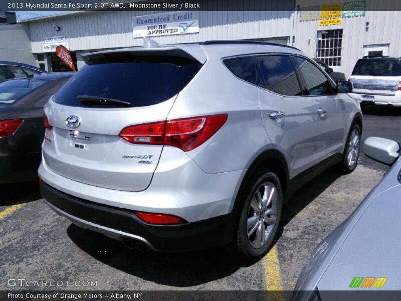 Moonstone Silver / Black 2013 Hyundai Santa Fe Sport 2.0T AWD