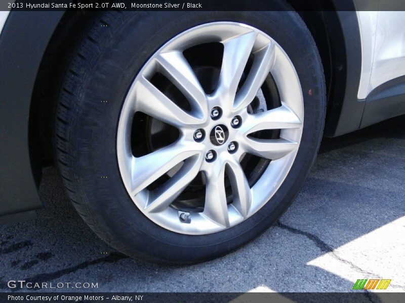 Moonstone Silver / Black 2013 Hyundai Santa Fe Sport 2.0T AWD