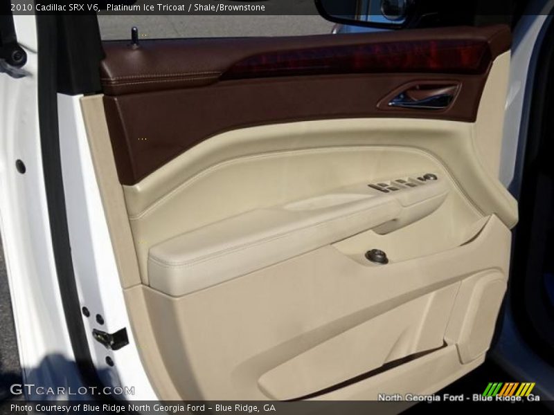 Platinum Ice Tricoat / Shale/Brownstone 2010 Cadillac SRX V6