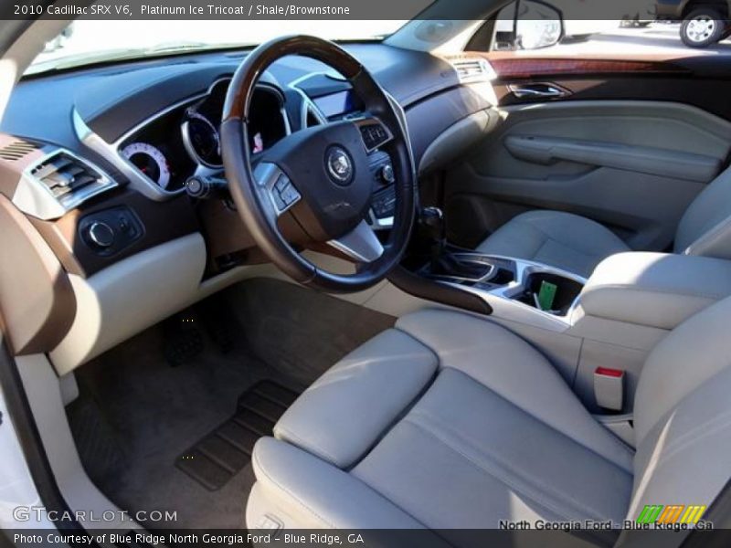 Platinum Ice Tricoat / Shale/Brownstone 2010 Cadillac SRX V6