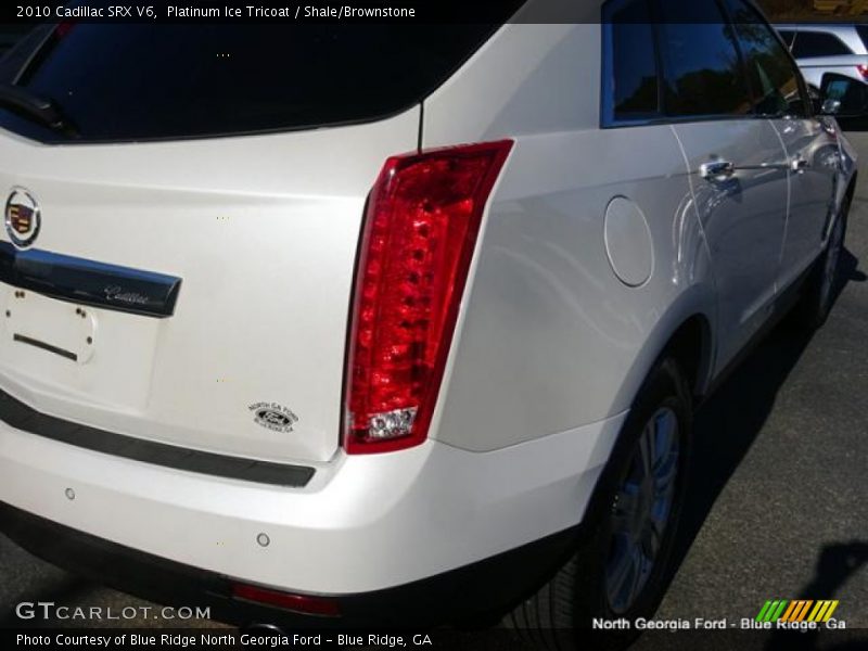 Platinum Ice Tricoat / Shale/Brownstone 2010 Cadillac SRX V6