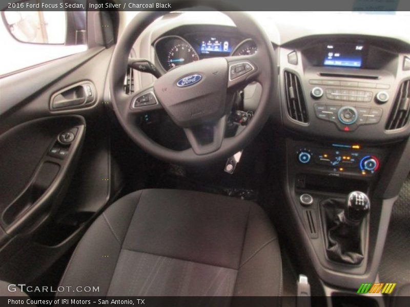 Ingot Silver / Charcoal Black 2016 Ford Focus S Sedan