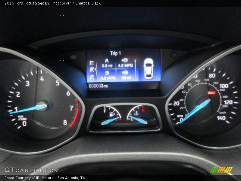 Ingot Silver / Charcoal Black 2016 Ford Focus S Sedan
