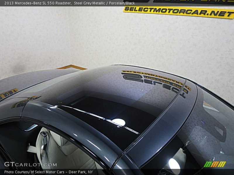 Steel Grey Metallic / Porcelain/Black 2013 Mercedes-Benz SL 550 Roadster