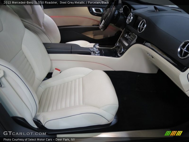 Steel Grey Metallic / Porcelain/Black 2013 Mercedes-Benz SL 550 Roadster