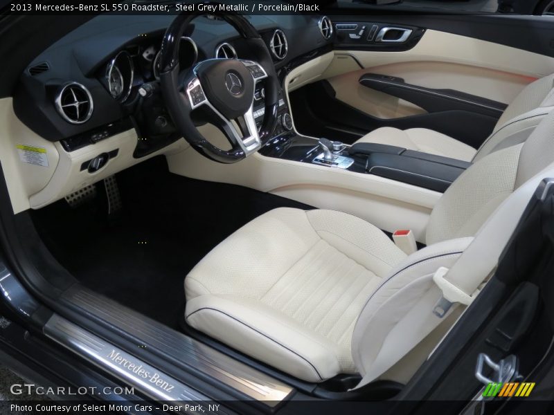 Steel Grey Metallic / Porcelain/Black 2013 Mercedes-Benz SL 550 Roadster