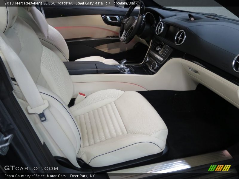 Steel Grey Metallic / Porcelain/Black 2013 Mercedes-Benz SL 550 Roadster