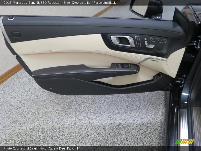 Steel Grey Metallic / Porcelain/Black 2013 Mercedes-Benz SL 550 Roadster