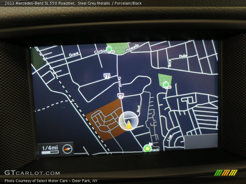 Steel Grey Metallic / Porcelain/Black 2013 Mercedes-Benz SL 550 Roadster