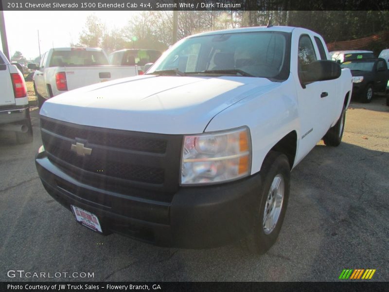 Summit White / Dark Titanium 2011 Chevrolet Silverado 1500 Extended Cab 4x4