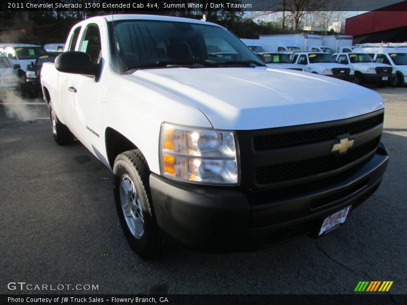 Summit White / Dark Titanium 2011 Chevrolet Silverado 1500 Extended Cab 4x4