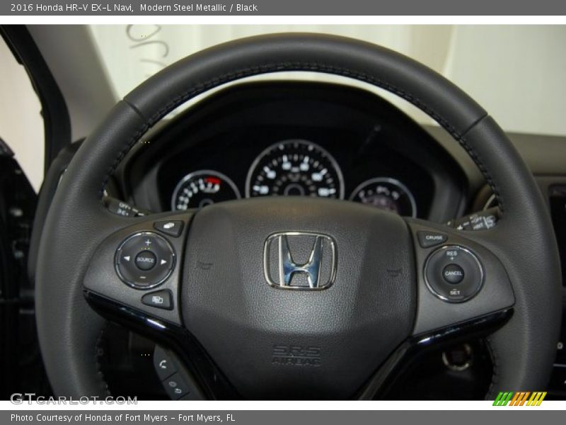 Modern Steel Metallic / Black 2016 Honda HR-V EX-L Navi