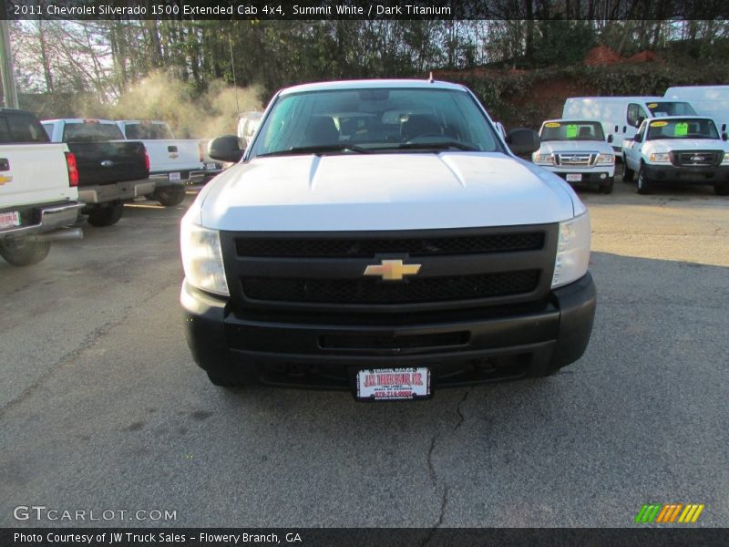 Summit White / Dark Titanium 2011 Chevrolet Silverado 1500 Extended Cab 4x4