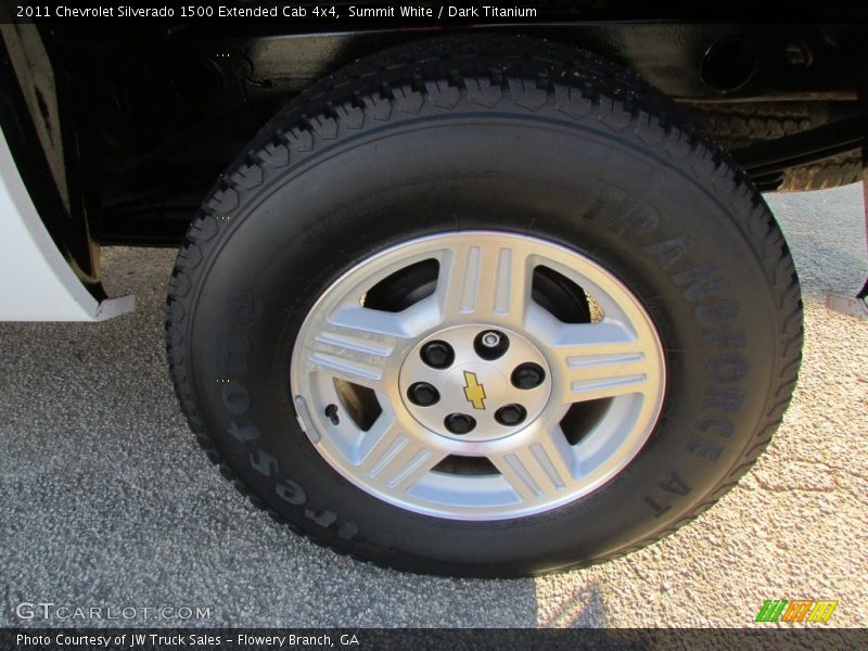 Summit White / Dark Titanium 2011 Chevrolet Silverado 1500 Extended Cab 4x4