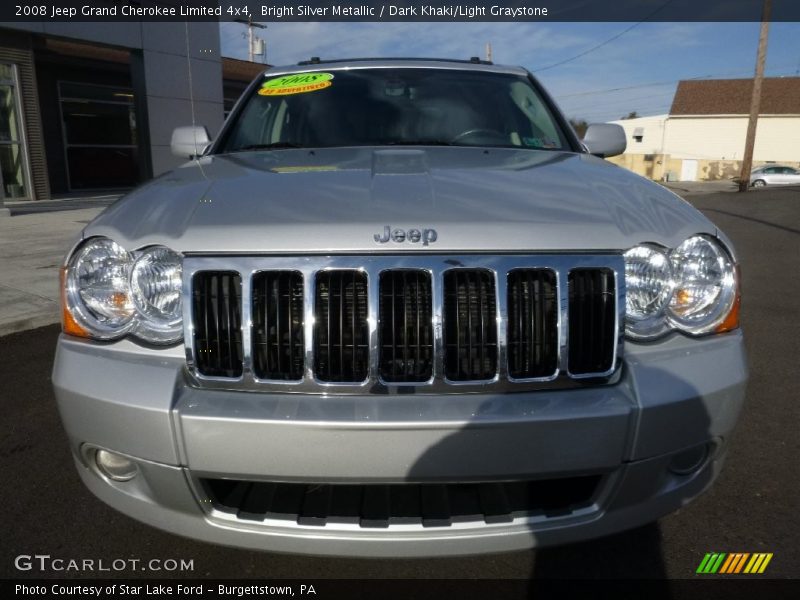 Bright Silver Metallic / Dark Khaki/Light Graystone 2008 Jeep Grand Cherokee Limited 4x4