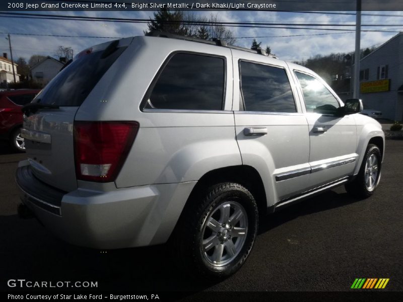 Bright Silver Metallic / Dark Khaki/Light Graystone 2008 Jeep Grand Cherokee Limited 4x4