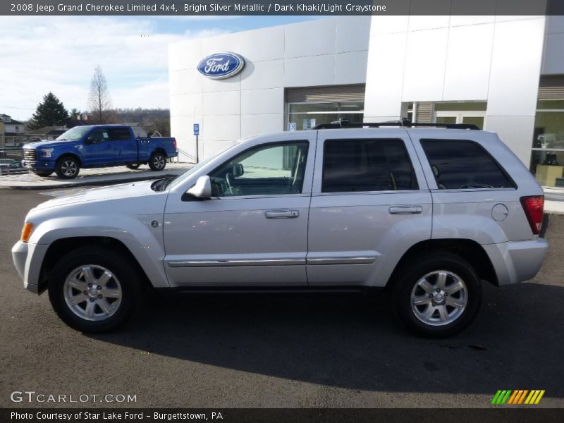 Bright Silver Metallic / Dark Khaki/Light Graystone 2008 Jeep Grand Cherokee Limited 4x4