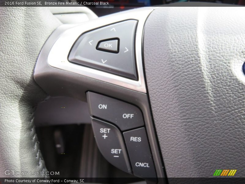 Bronze Fire Metallic / Charcoal Black 2016 Ford Fusion SE