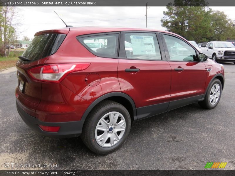 Sunset Metallic / Charcoal Black 2016 Ford Escape S