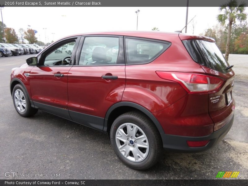 Sunset Metallic / Charcoal Black 2016 Ford Escape S