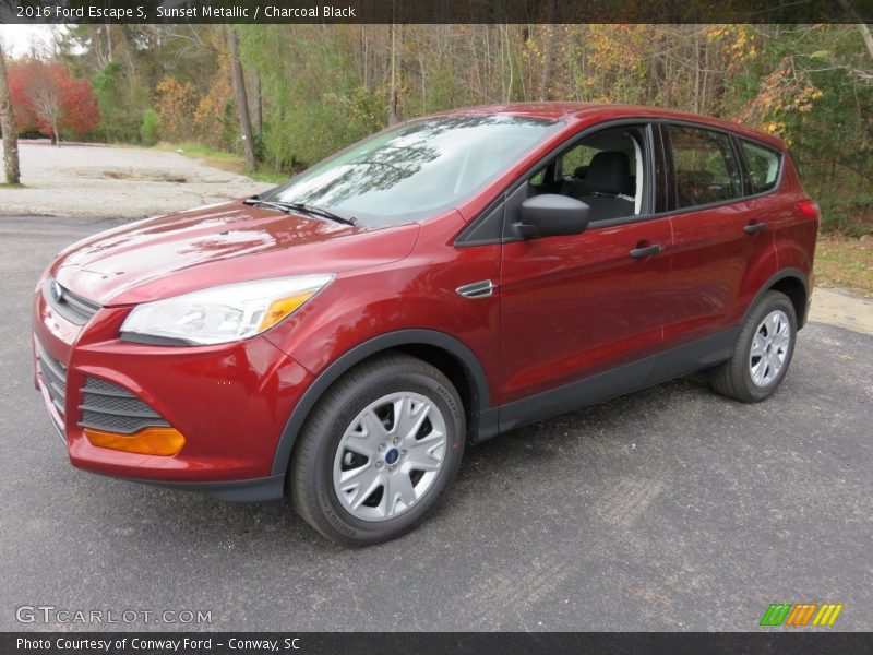 Sunset Metallic / Charcoal Black 2016 Ford Escape S