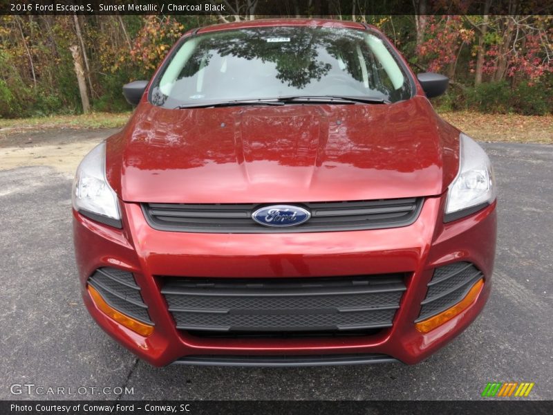 Sunset Metallic / Charcoal Black 2016 Ford Escape S