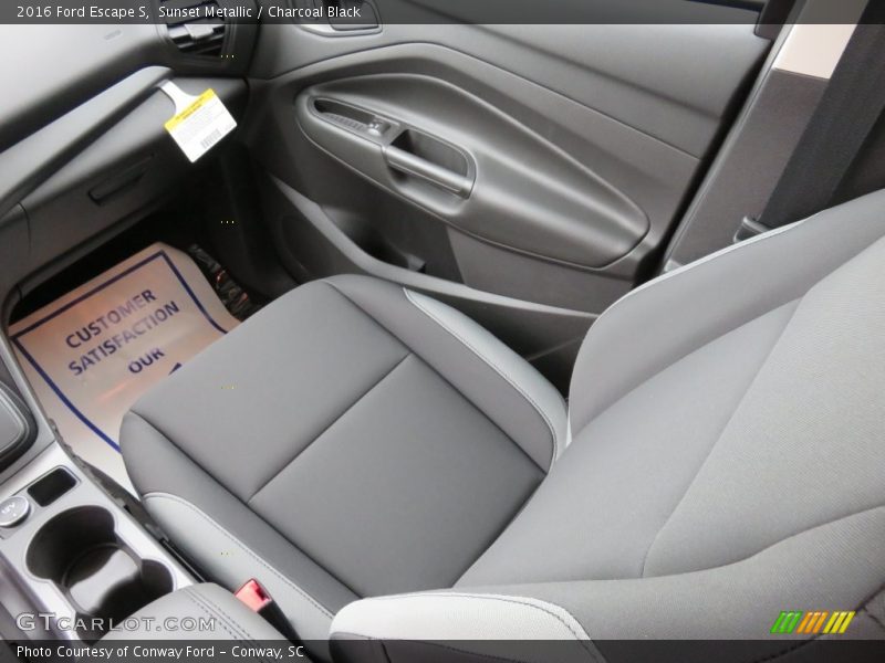 Sunset Metallic / Charcoal Black 2016 Ford Escape S