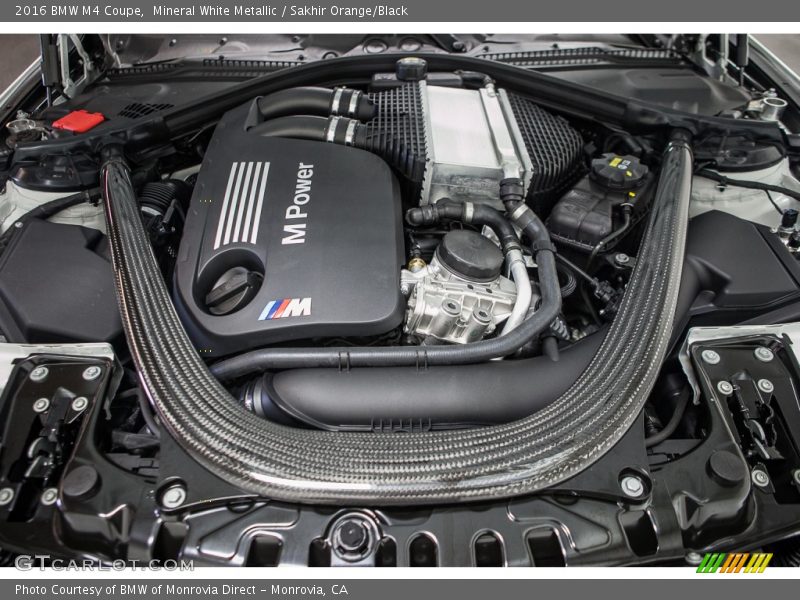 Mineral White Metallic / Sakhir Orange/Black 2016 BMW M4 Coupe