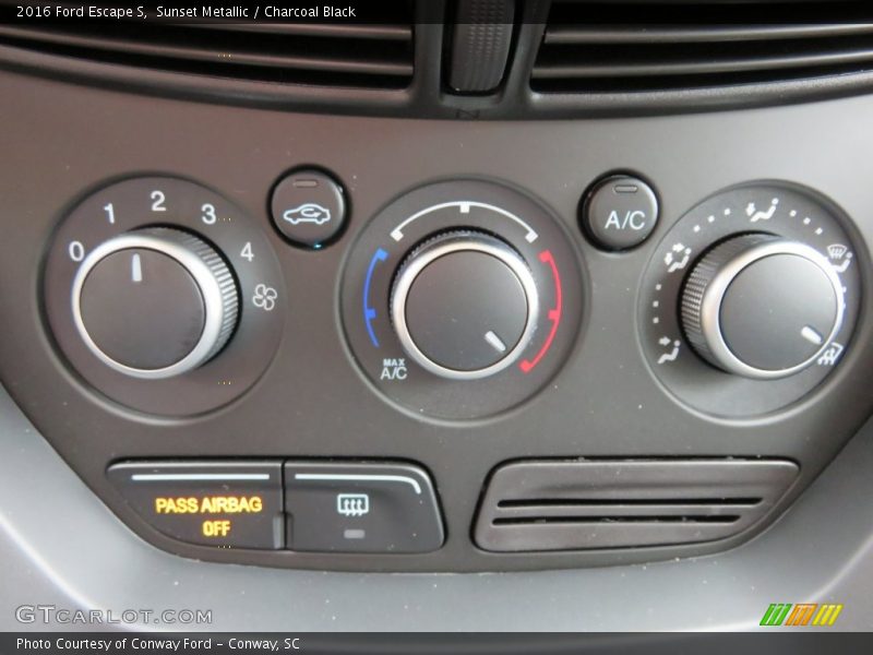 Sunset Metallic / Charcoal Black 2016 Ford Escape S