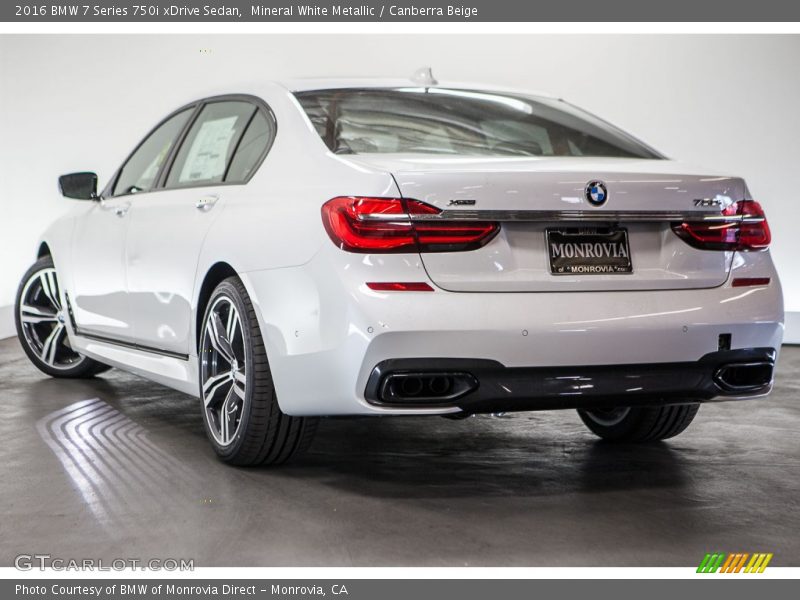 Mineral White Metallic / Canberra Beige 2016 BMW 7 Series 750i xDrive Sedan