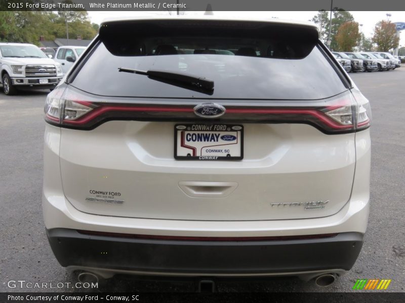 White Platinum Metallic / Ceramic 2015 Ford Edge Titanium