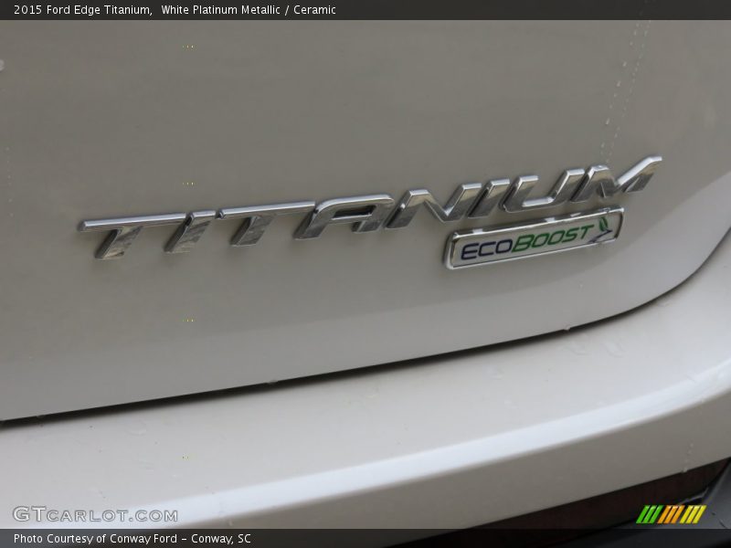 White Platinum Metallic / Ceramic 2015 Ford Edge Titanium
