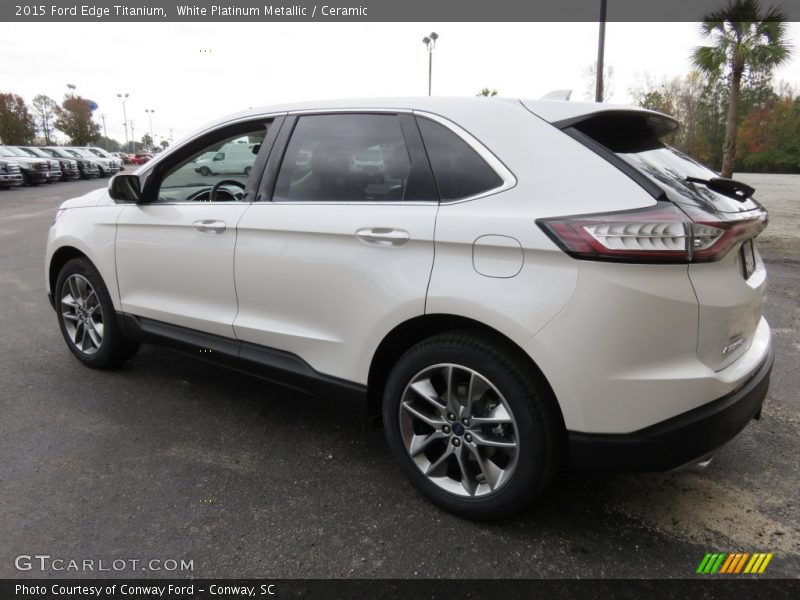 White Platinum Metallic / Ceramic 2015 Ford Edge Titanium