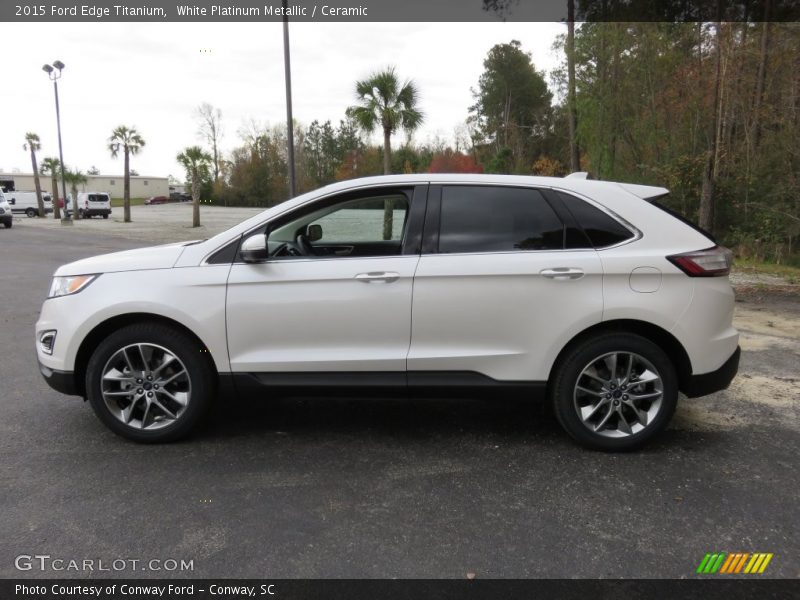 White Platinum Metallic / Ceramic 2015 Ford Edge Titanium