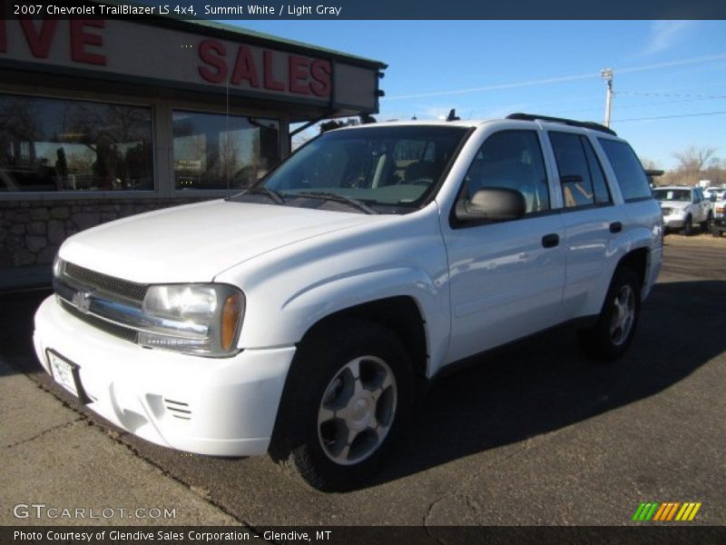 Summit White / Light Gray 2007 Chevrolet TrailBlazer LS 4x4