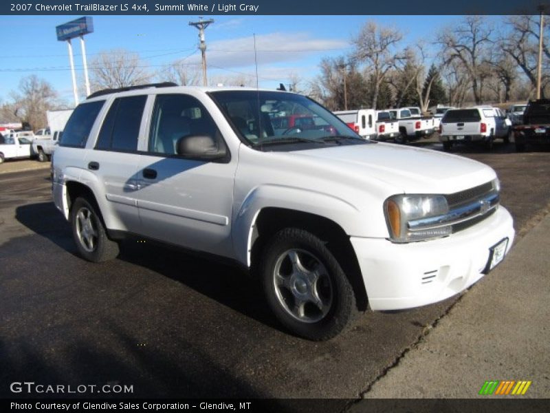 Summit White / Light Gray 2007 Chevrolet TrailBlazer LS 4x4