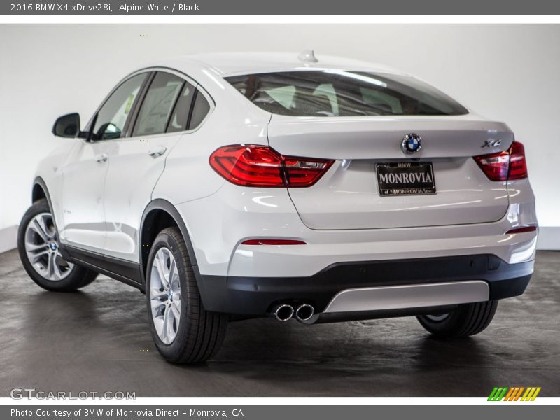 Alpine White / Black 2016 BMW X4 xDrive28i