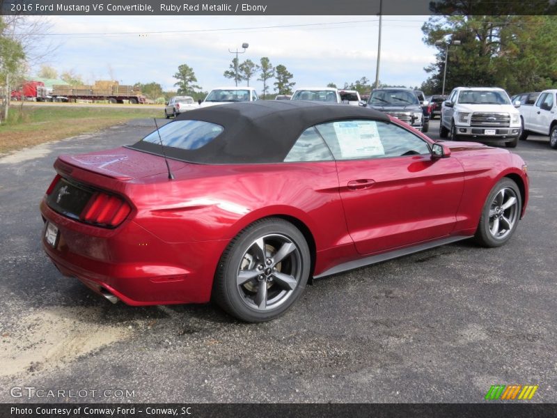 Ruby Red Metallic / Ebony 2016 Ford Mustang V6 Convertible