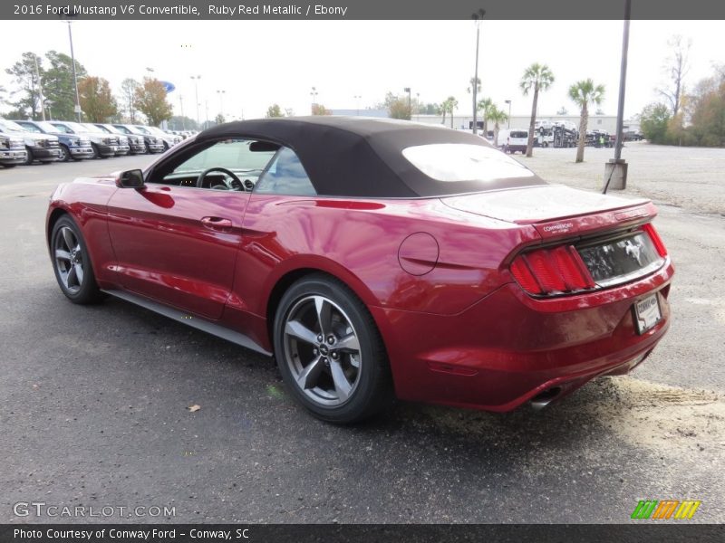 Ruby Red Metallic / Ebony 2016 Ford Mustang V6 Convertible